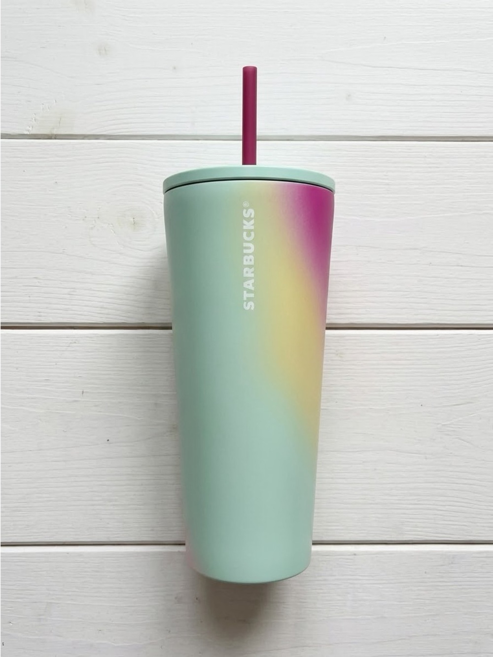 NWT Starbucks 24oz Spring 2024 Pastel Tie Dye Stainless Steel Cold Cup Tumbler